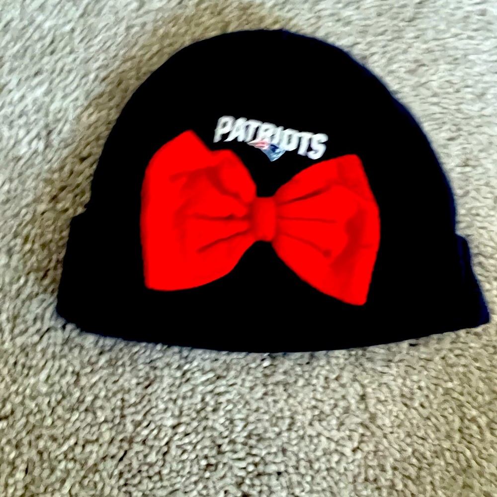 Patriots baby girl beanie